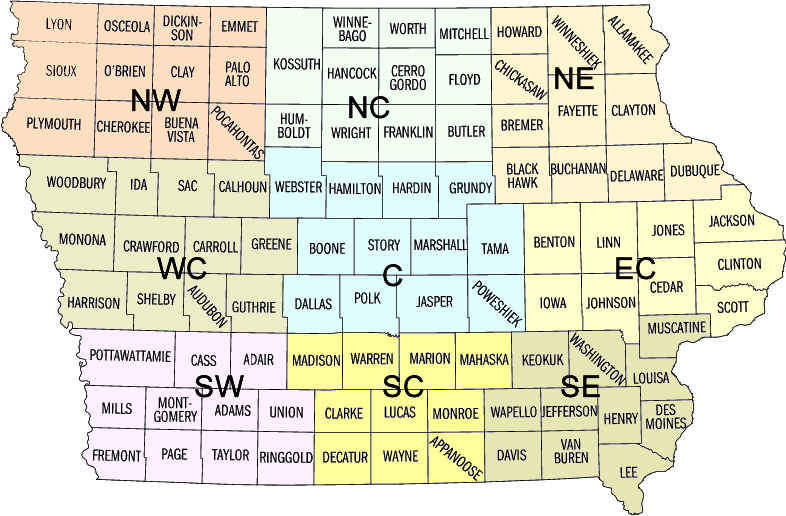 Iowa Regions