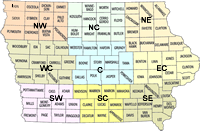 Iowa Region Map
